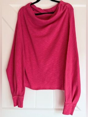 Free People FP We The Free Cowl Neck Top Red Pink M